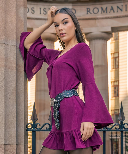 Vestido Aylen Ciruela