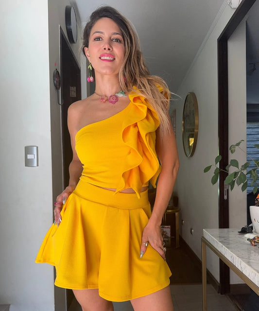 Falda Short Fiona Amarillo