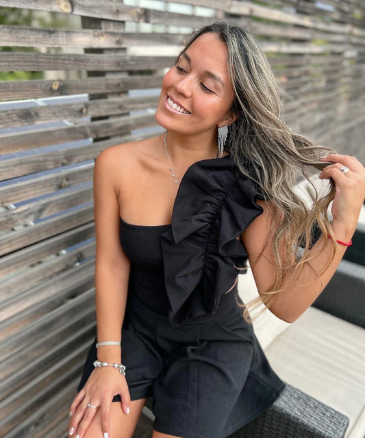 Crop top Fiona Negro