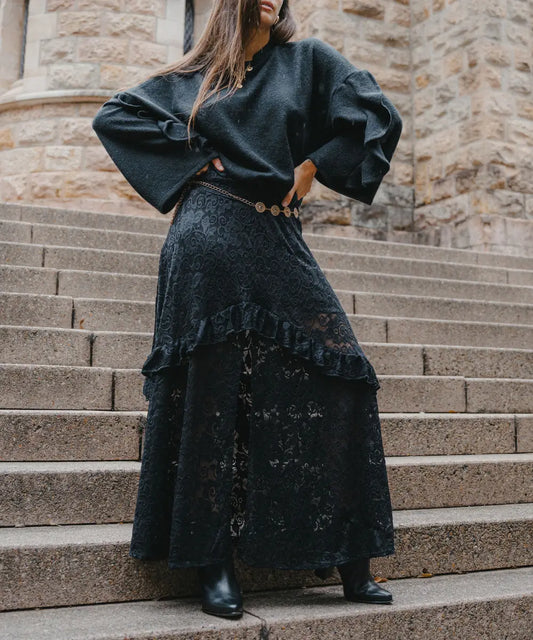 Falda Emily encaje negra