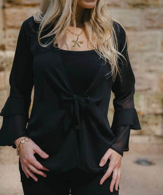 Kimono Lia gasa negro