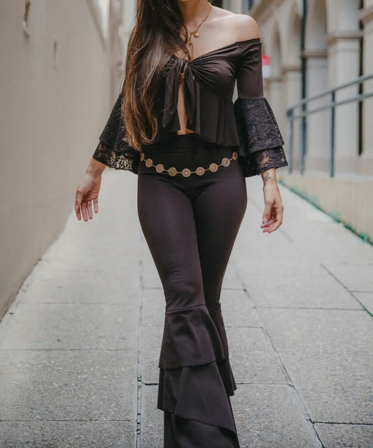 Pantalon Rosalia café