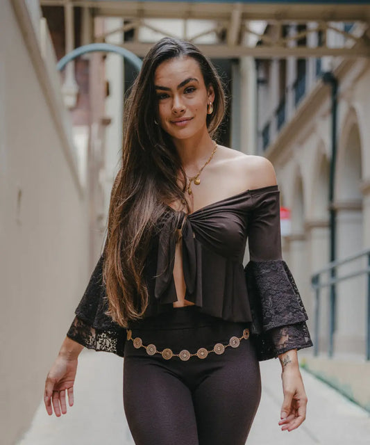 Polera Bianca café