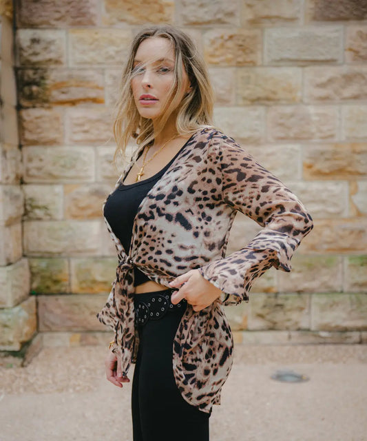 Kimono Lia gasa leopardo