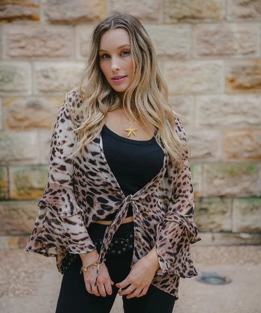 Kimono Lia gasa leopardo