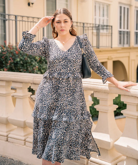 Vestido Violeta leopardo