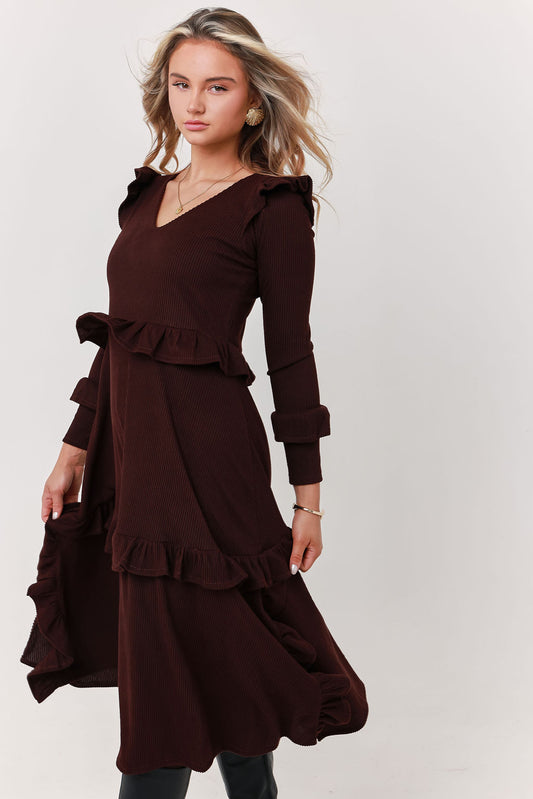Vestido Violeta Café