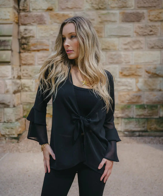 Kimono Lia gasa negro