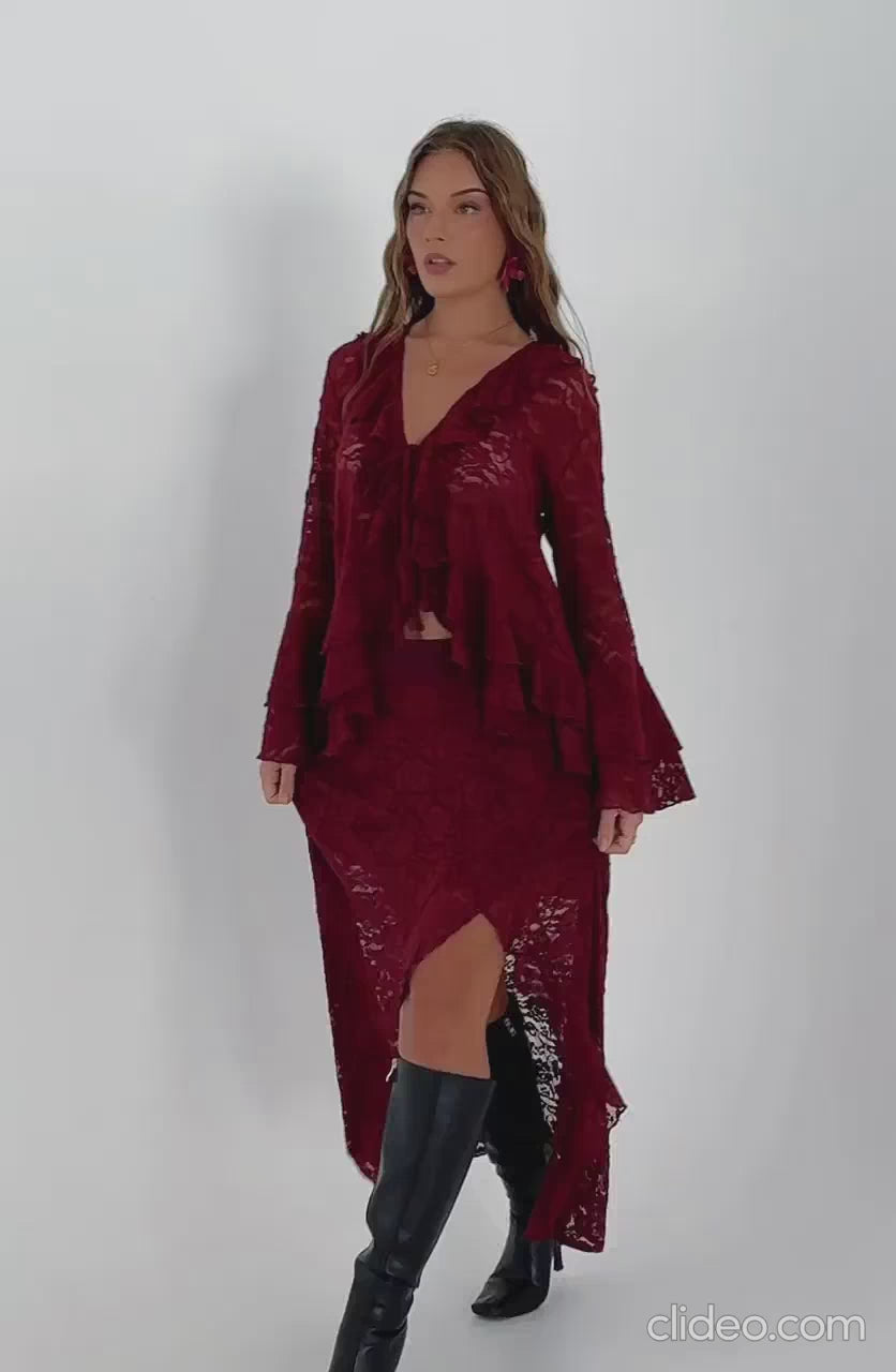 Blusa Florencia burdeo