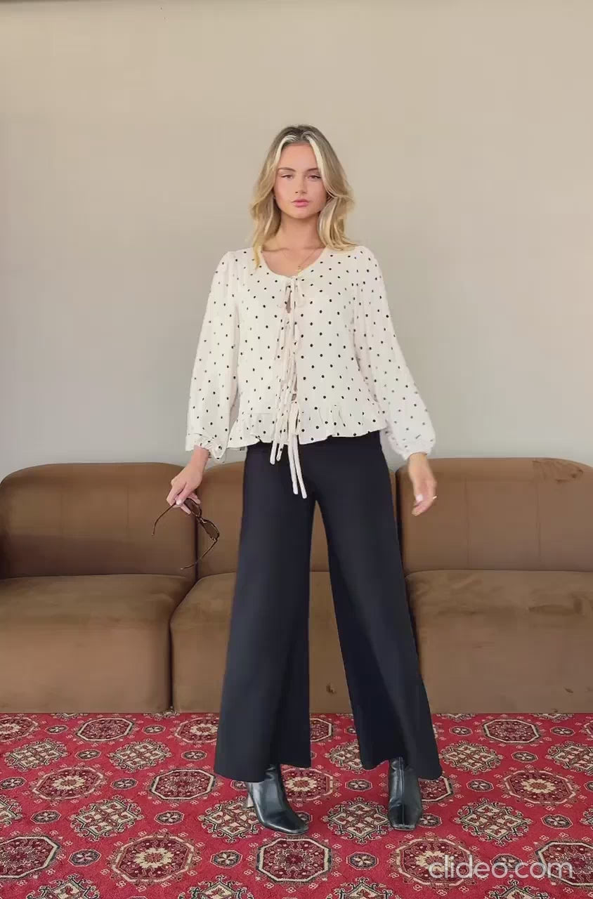 Sweater Olivia crudo lunares